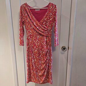 GINA BACCONI WRAP DRESS - PRISTINE!